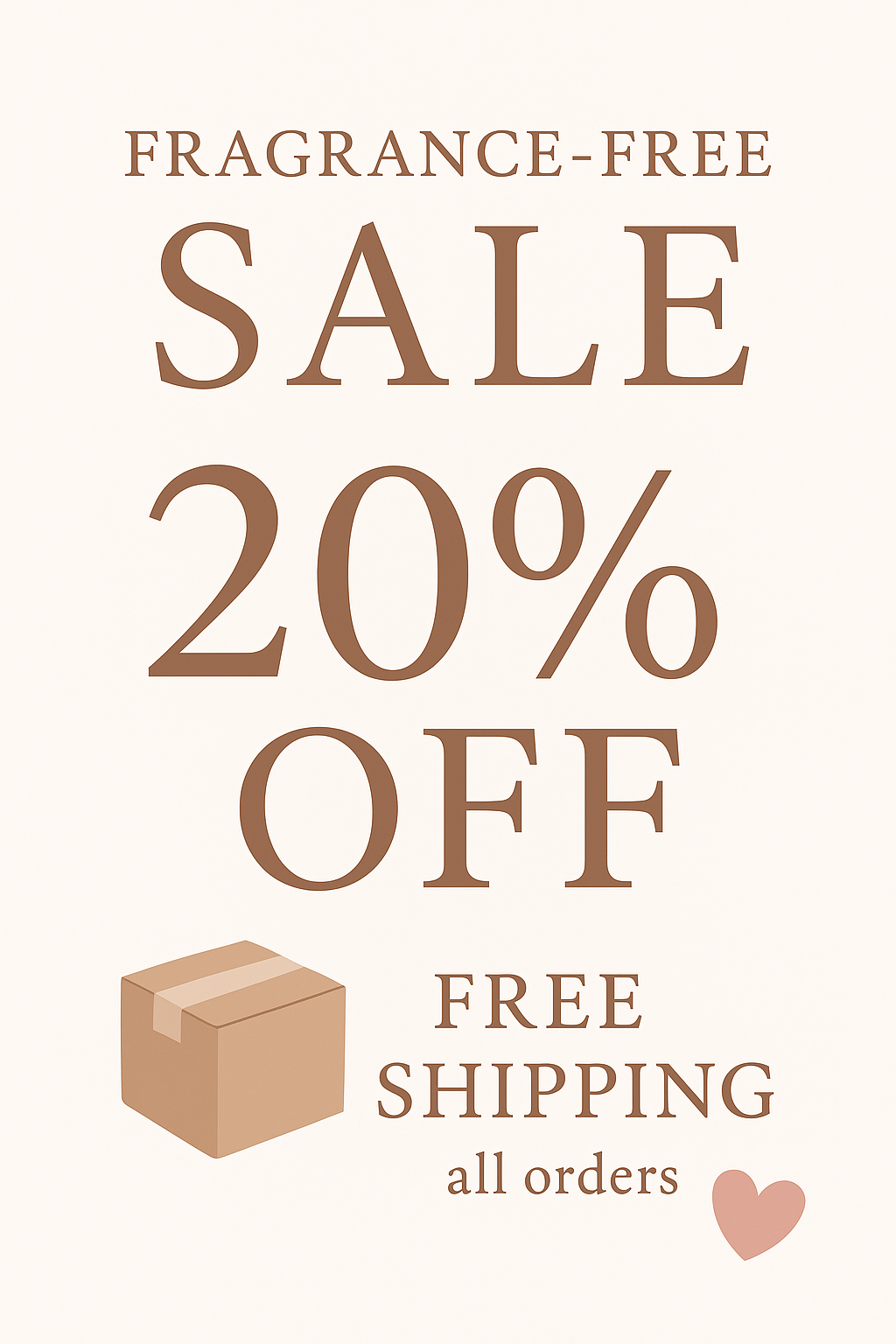 Fragrance-free Haircare 20% off sale banner