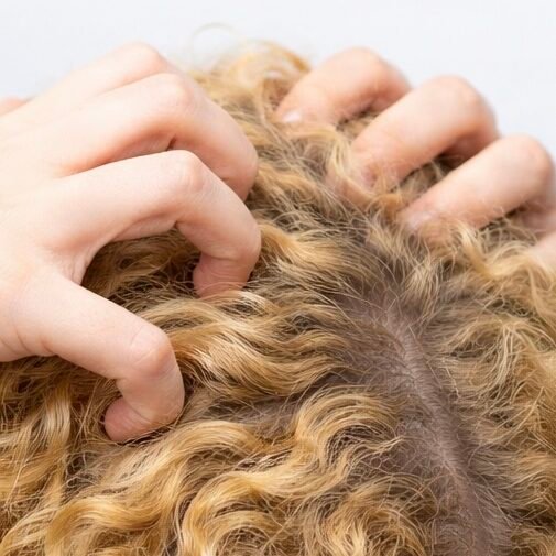 Dry curly hair after medicated shampoo