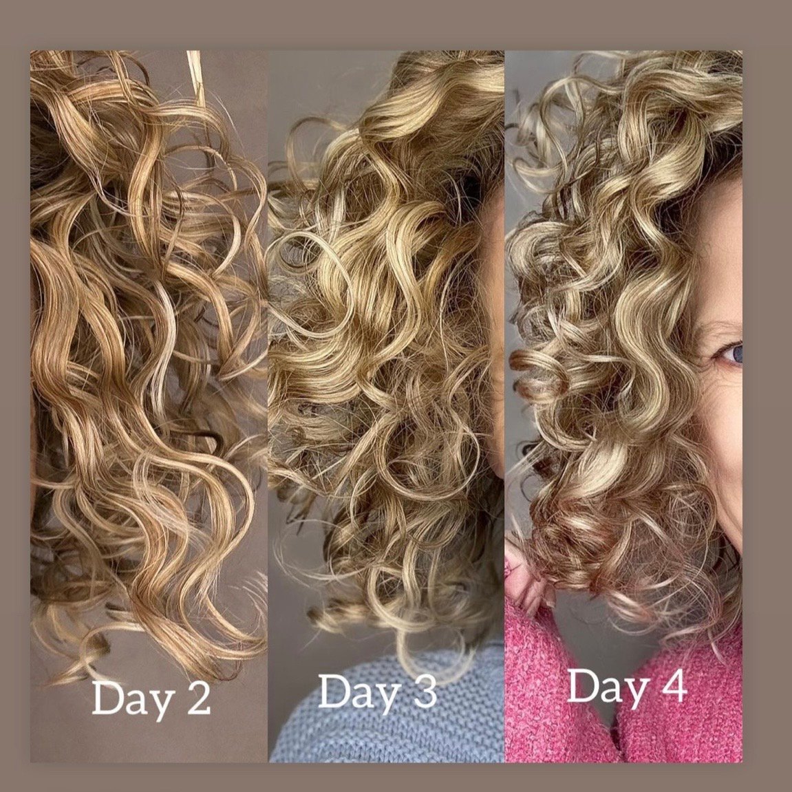 Fine curly hair curly routine using van + veronica Haircare products