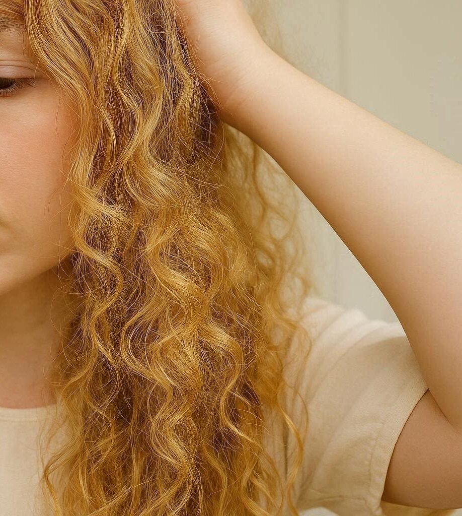 Dry curly hair